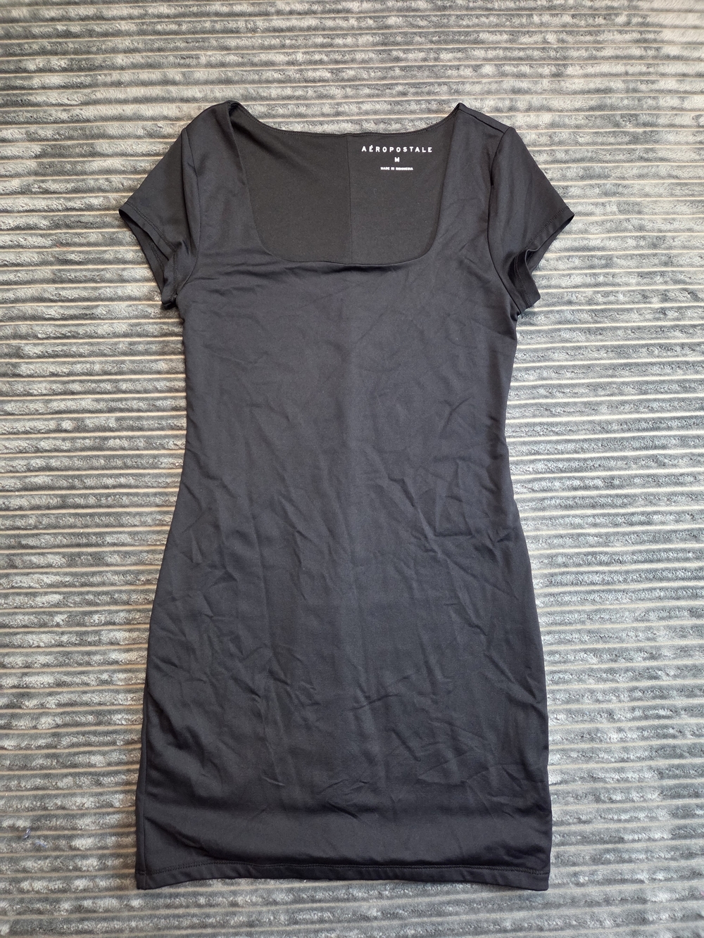 Aeropostale Black Scoop Neck Midi Dress